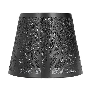 Imagem de Ferro Forjado Esculpido, Abajur de Ferro Esculpido Em Forma de árvore da Floresta E27 Abajur de Arte G Artesanato Mini Abat Jour à Motivos et Metal Mini Abajur para Mesa Quarto