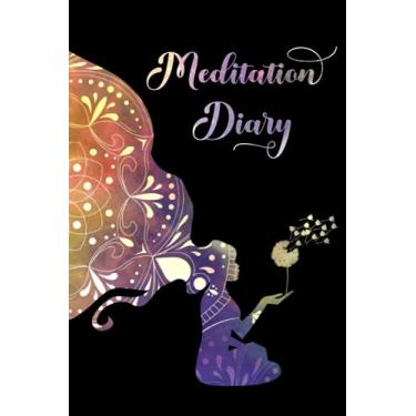 Imagem de Meditation Diary: Meditation Journal with colouring pages, Mindfulness Journal,Esoteric, Yoga, Spiritual Awakening, Reflection, Enlightenment, Self ... Shamanism, Witchcraft, Zen, Paganism