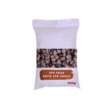 Imagem de Uva Passa Preta sem Sementes, Fruta Seca Natural, 500g