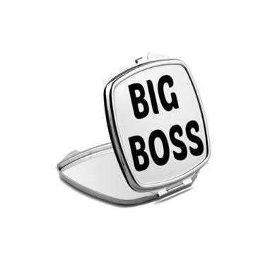 Imagem de SpreadPassion Espelho compacto Big Boss, amante de presente Big Boss, espelho fotográfico Big Boss, espelho de maquiagem de viagem, espelho pequeno de mão, espelho de bolso portátil, ideia de