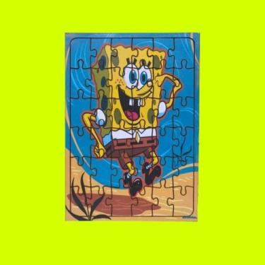 Imagem de Quebra-Cabeça Jogo Infantil Bob Esponja 36 Peças MDF 20x28 - Brothers 
