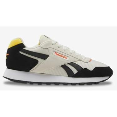 Imagem de Reebok Tênis de couro clássico unissex para adultos, Alabastro/preto/ouro feroz, 13.5 Women/12 Men