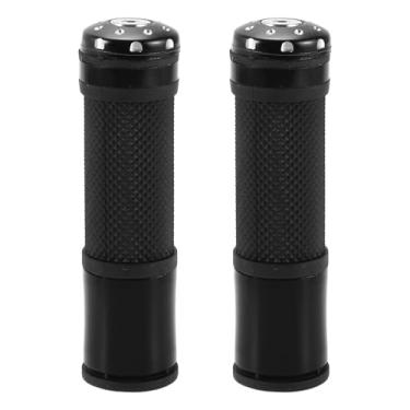 Imagem de Motoforti 7/20.3 cm 22 mm 15/40.6 cm 24 mm Capa universal para guidão de motocicleta liga de alumínio de borracha para motocicleta, scooter, bicicleta, quadriciclo, preto, 1 par