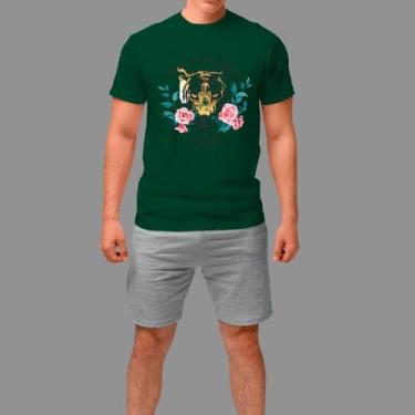 Imagem de Camisetas Básica Casual Estilosa Gola Redonda - Rodliwes, Verde, P