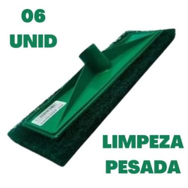 Imagem de Fibra Limpeza Super Pesada GG  Rodo Abrasivo Lava Piso E Azulejo 06 un