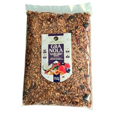Imagem de Granola nectar de maça e frutas vermelhas pacote 750g biomass