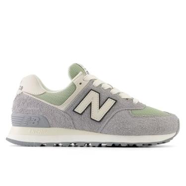 Imagem de New Balance Tênis feminino 574, Cinza/verde, 35