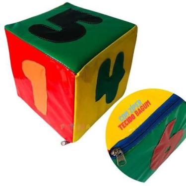 Imagem de Dado Cubo Espumado Grande De Números Jogo Em Bagum 20x20cm - sonho de 