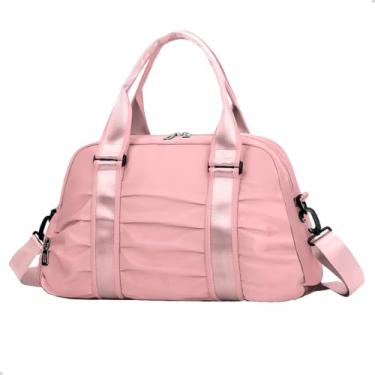 Imagem de Bolsa Mala Feminina Esportiva Treino Academia Fitness Pilates Bag Viagem Porta Tênis (ROSA CLARO)