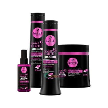 Imagem de Kit Haskell Shamp cond másc sérum Cavalo Forte Hidra 500ml