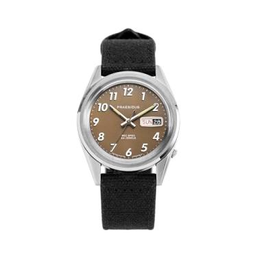 Imagem de  |   - Relógios para homens, Relógios de pulso masculinos - Campo militares - Caixa 38 mm, mostrador marrom cáqui, pulseira de lona preta | automático, presentes