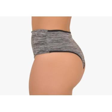 Imagem de Kit 12 Calcinha Fitness Cintura Alta Cós Duplo Compressão - Mercado Co