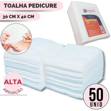 Imagem de Toalha Descartável Pedicure 30x40 cm  Alta Absorção Envio já - Monolo
