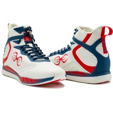Imagem de STING Tênis de boxe Viper 2.0, equipamento de boxe leve e durável, equipamento de boxe unissex para melhor movimento, respirabilidade e suporte, Branco/vermelho/azul., 44