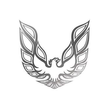 Imagem de Factory Crafts Kit gráfico de capuz com logotipo Firebird em vinil compatível com Pontiac TransAm Firebird - Prata