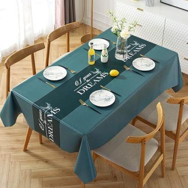 Imagem de Toalha de mesa retangular com estampa nórdica boêmia para decoração de festa à prova d'água, capa de mesa de jantar em tecido Oxford