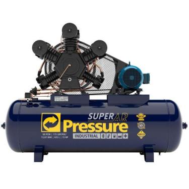Imagem de Compressor de Ar 60 Pés 175 PSI 425 Litros Trifásico 220/380 - PRESSUR