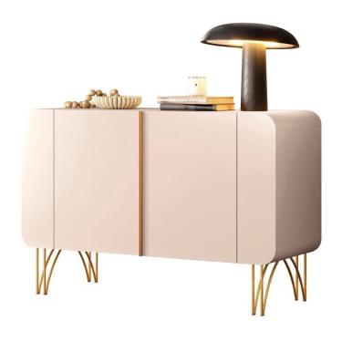 Imagem de Balcão Aparador Buffet 2 Portas Pé Metal Benvy H01 Off White - Mpozenato