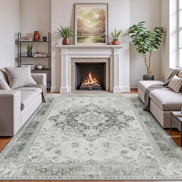 Imagem de OTAHGK Tapete antiderrapante lavável à máquina 12 x 18 cm – Lã sintética macia e poliéster, boho resistente a manchas tapete interno para quarto, cozinha, lavanderia, sala de estar, quarto de bebê,