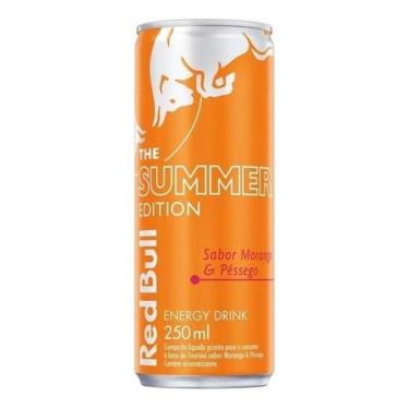 Imagem de Kit c/ 3 Energetico Morango & Pessego Red Bull Lata 250ml