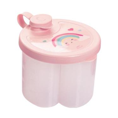 Imagem de Dosador De Leite Em Pó Infantil Decorado Plasútil Bebê, Arco-íris