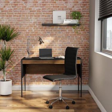 Imagem de Cadeira de Escritório Secretária Giratória Elizabeth Preta - Mobly