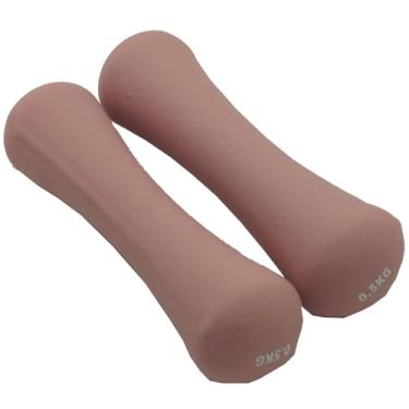Imagem de BTBAI Conjunto de halteres femininos com 2 pesos - pesos de mão de neoprene em forma de nascido para mulheres e homens - Ideal para casa, academia, fitness, musculação, pilates, 1 kg, pares de