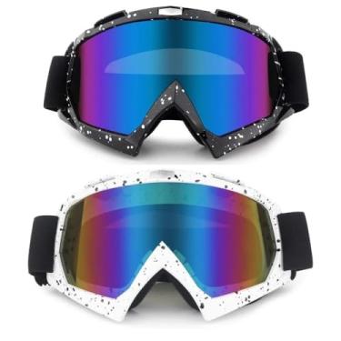 Imagem de Kit 2 Óculos Espelhados Snowboard Kitesurf Motocross Jet Ski