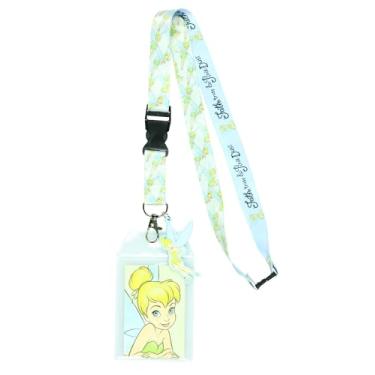 Imagem de Disney Tinkerbell Faith Trust & Pixie Dust Breakaway Cordão de identificação com pingente de borracha de 6,3 cm