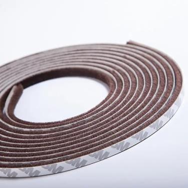 Imagem de Veda Frestas Escova Fita Adesiva Vedação Janela Porta 15x7mm - Youtek (Marrom, 10 Metros)