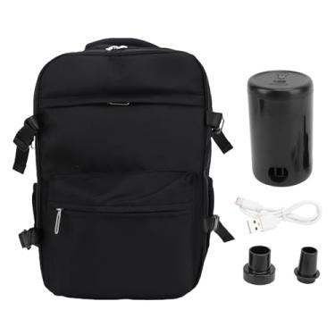 Imagem de Viagem de Mochila a Vácuo Com Bomba, Mochila de Selo a Váculo Resistente a 27L Com Sistemas de Vácuo para Mulheres e Homens, Mochilas de Compressão para Laptop de 15,6 Polegadas (Preto)