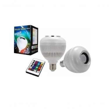 Imagem de Kit 2 Lâmpada Musical Luz Led Bluetooth Som Controle Atacado