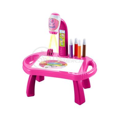 Imagem de Projetor Para Desenho Infantil Mesa Pintura Robo Rosa