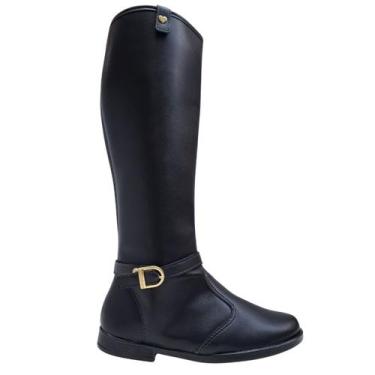 Imagem de Bota Infantil cano alto Molekinha Estilo e Conforto, 27, Preto