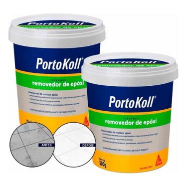Imagem de 2 Cleanmax Removedor De Epóxi Portokoll 500g Limpa Rejunte