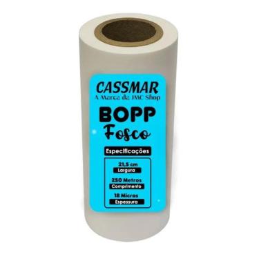 Imagem de Bopp Bobina Fosco Para Laminação A4 21,5cmx250m Cassmar 01un