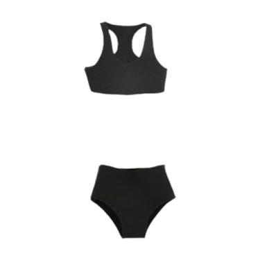 Imagem de JunZheHub Roupa de Boneca em Escala 1/6 para Figuras de 12 Polegadas, Colete E Shorts, Roupa de Banho, Biquíni Colecionável, Preto