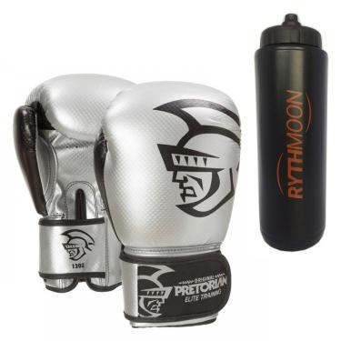 Imagem de Kit Luva De Boxe Pretorian Elite 12Oz Silver + Squ-Unissex