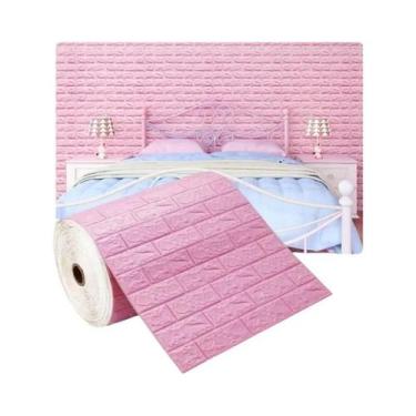 Imagem de Adesivos De Parede 3D À Prova D'água Com Padrão De Tijolos De 70cm X 2