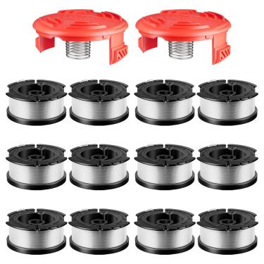 Imagem de Carretel de comedor de ervas daninhas AF-100 compatível com aparador de cordas Black and Decker, carretel de substituição de alimentação automática AFS de 0,065 polegadas, 10 carretel de aparador (91