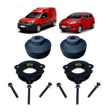Imagem de Kit Calço Mola Dianteiro Traseiro Fiorino Fiat Palio Aço - Borfix