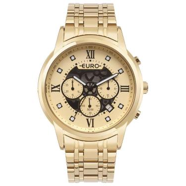 Imagem de Relógio Euro Feminino Big Case Dourado - Eujs26aa-4d Eujs26aa-4d