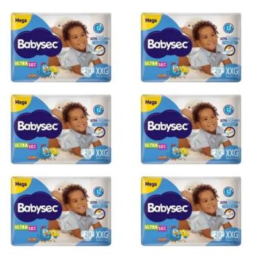 Imagem de KIT 6 Fraldas BabySec Ultra Mega Tamanho XXG 28 Unidades