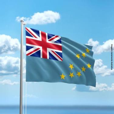 Imagem de Bandeira de Tuvalu 80cmx140cm Tecido Oxford 100% Poliéster - Presente-