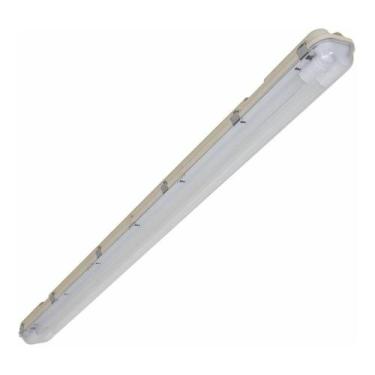 Imagem de Luminária Hermética Com 2 Lâmpadas 120cm T8 Led Branco Frio Tubular Co
