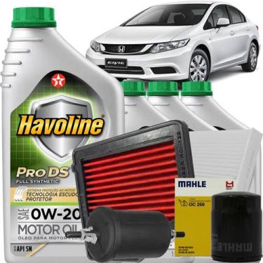 Imagem de Kit Revisão Oleo 0W20 Havoline E Filtro Ar Inbox Esportivo Honda New C