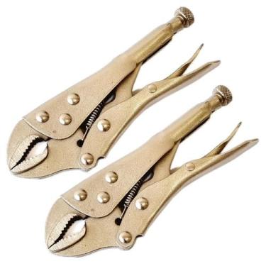 Imagem de 2x Mini Alicate Pressão Boca Curva 5pol Cromo Vanádio - I.D