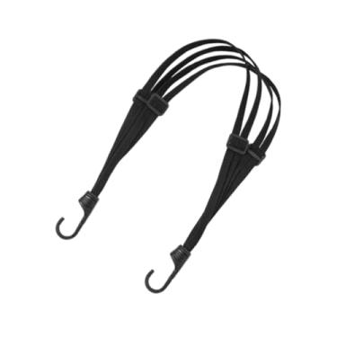 Imagem de Colaxi Alça de bagagem para capacete de motocicleta, alça de assento traseiro, corda fixa retrátil e segura com ganchos, corda elástica para motocicleta, 90cm
