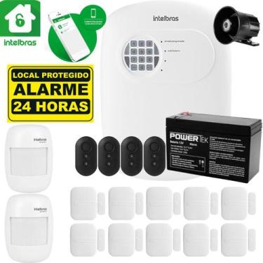 Imagem de Kit Central Alarme Com 2 Sensor de Presença e 10 Magnético - INTELBRAS