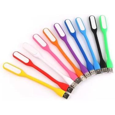 Imagem de Kit 4 Mini Luminárias Flexíveis LED USB para Notebook (PRETO) PREMIUM